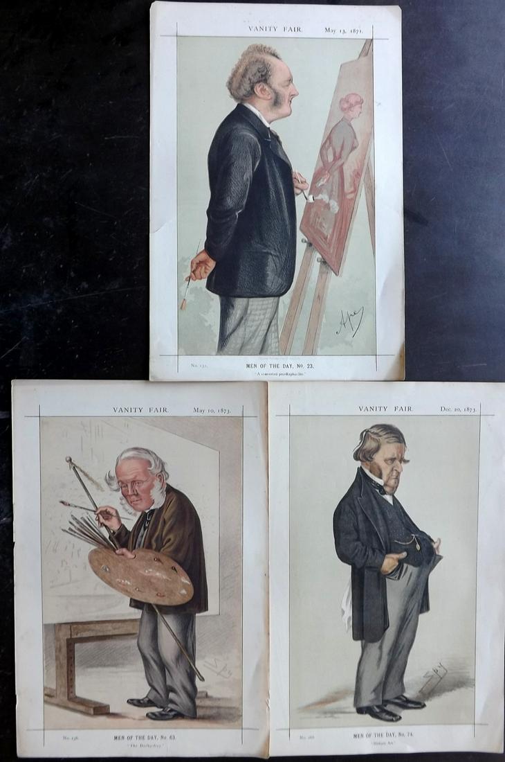 Vanity Fair Prints 1871-73 Lot of 3 Prints. Artists (1 of 2)