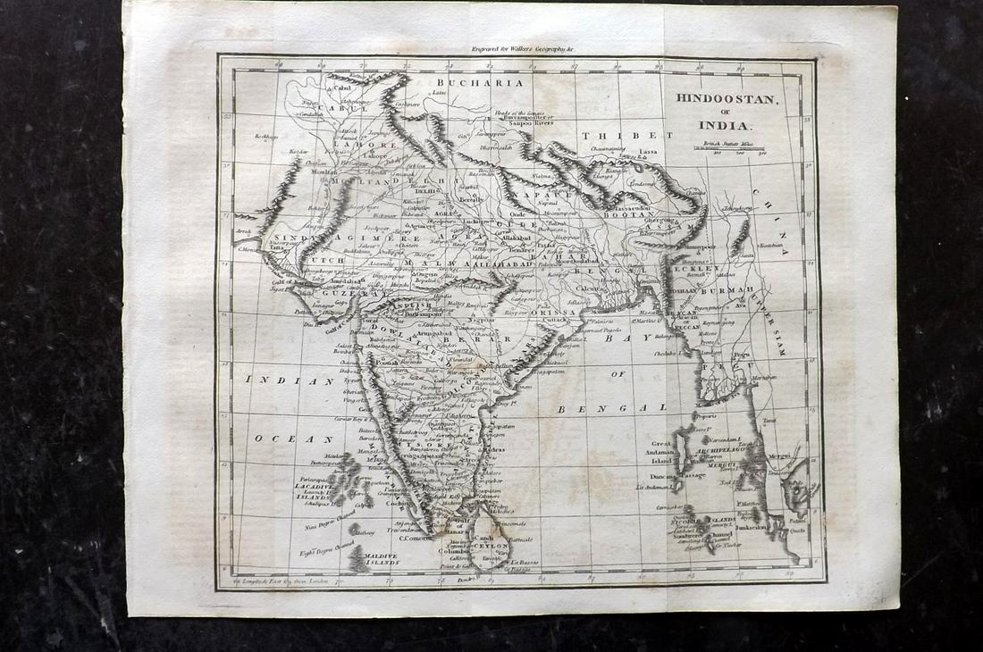 Walker, John 1815 Antique Map of India (1 of 1)