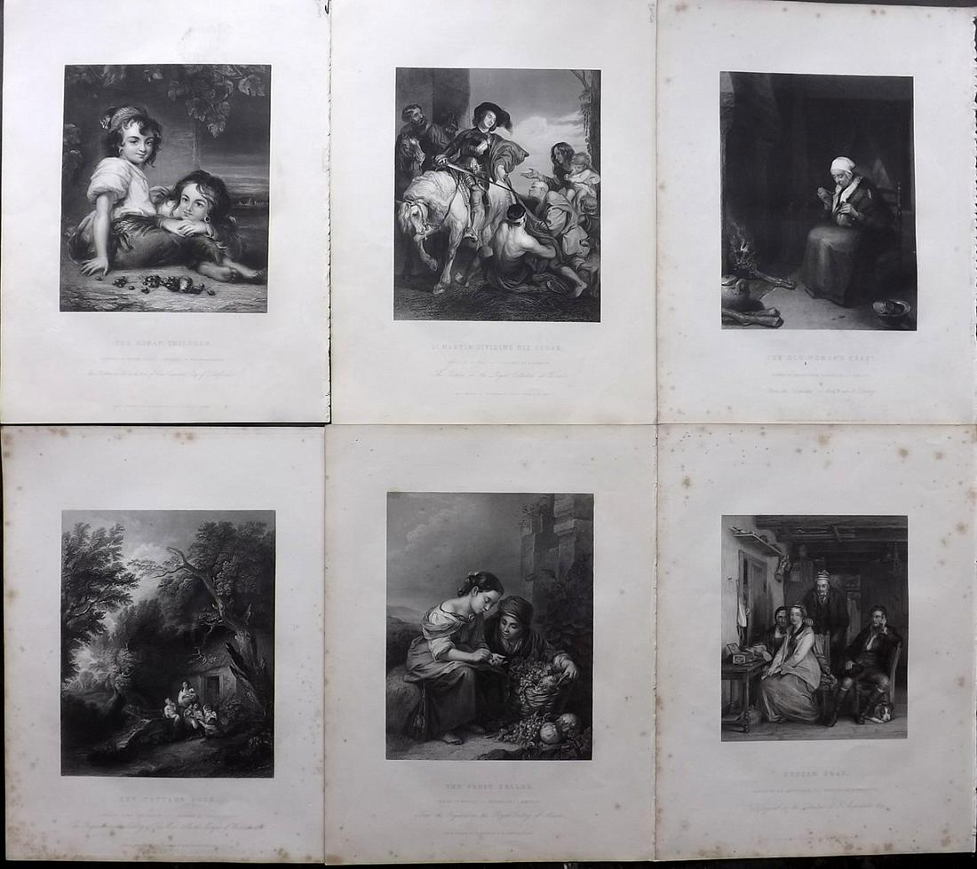 Gems of European Art 1846 Lot of 6 Folio Prints (1 of 2)