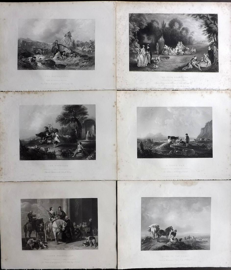 Gems of European Art 1846 Lot of 6 Folio Prints (1 of 2)