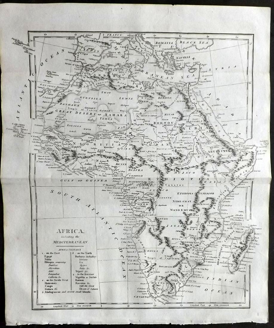 Cooke, George 1801 Antique Map of Africa (1 of 2)
