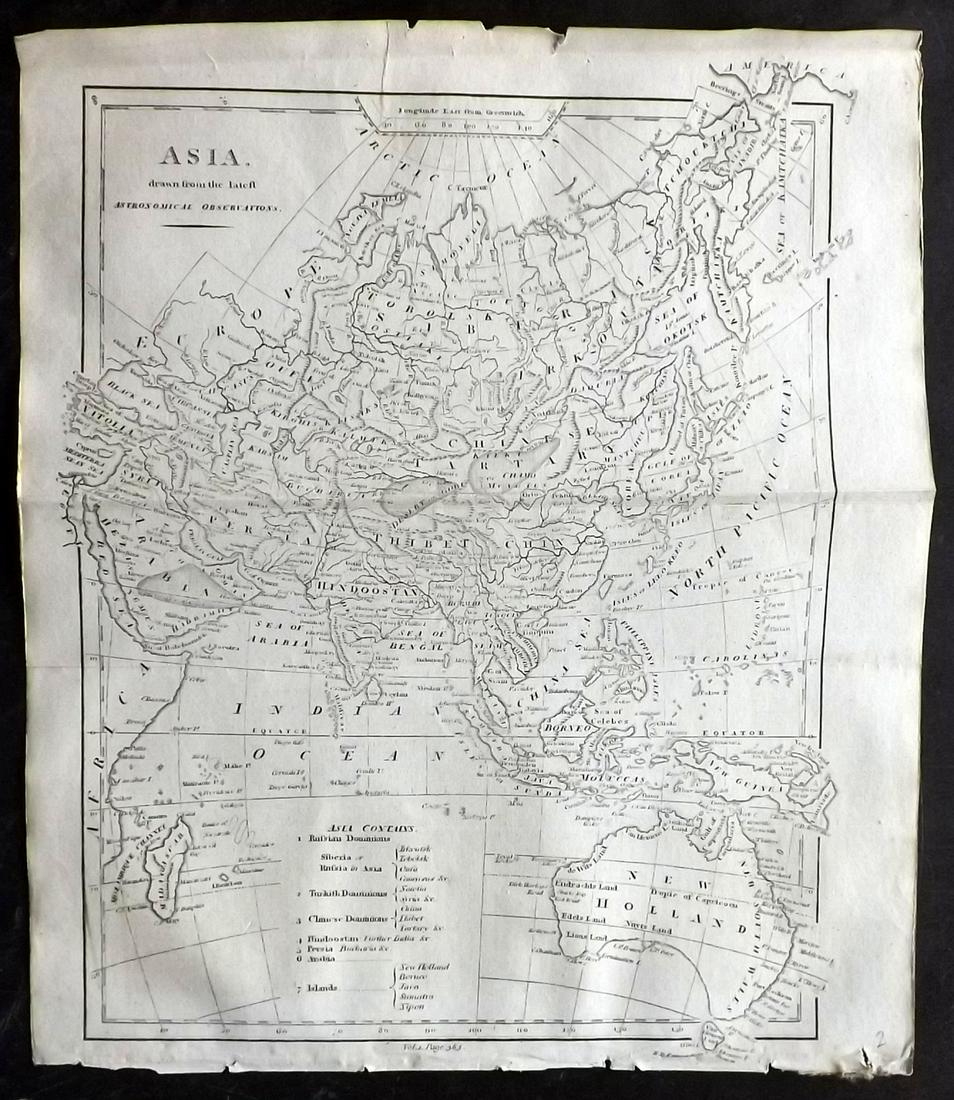 Cooke, George 1801 Antique Map of Asia & Australia (1 of 2)