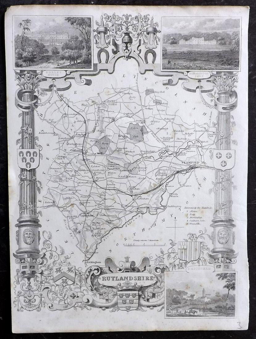 Moule, Thomas C1838 British Map. Rutland (1 of 2)