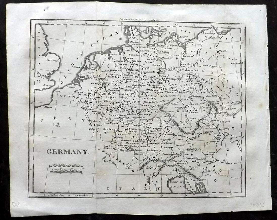 Walker, John 1815 Antique Map of Germany (1 of 1)