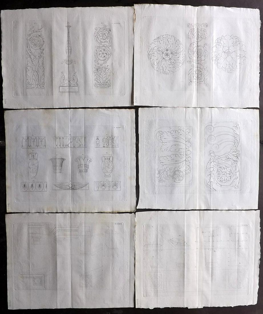 Ginesi, Antonio 1835 Lot of 6 Architectural Prints (1 of 2)
