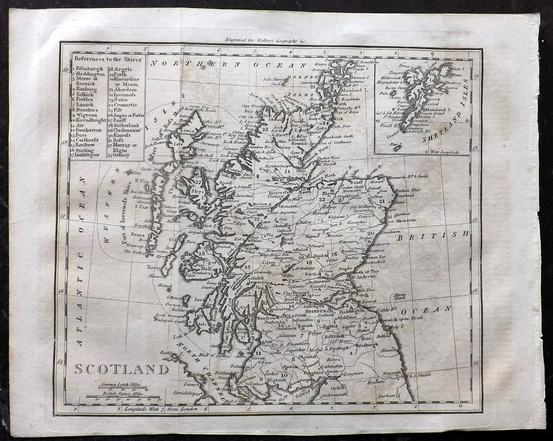Walker, John 1815 Antique Map of Scotland (1 of 1)