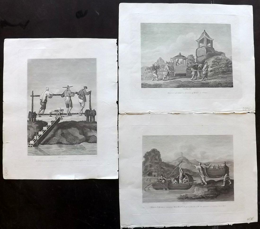 Cooke, George 1801 Lot of 3 Prints. China: Copper Plates Published 1801-07 by Macdonald & Son, London for "Modern and Authentic System of Universal Geography" By George A. Cooke. Paper Size: 10 x 8 inch (26 x 21cm) Good Condition