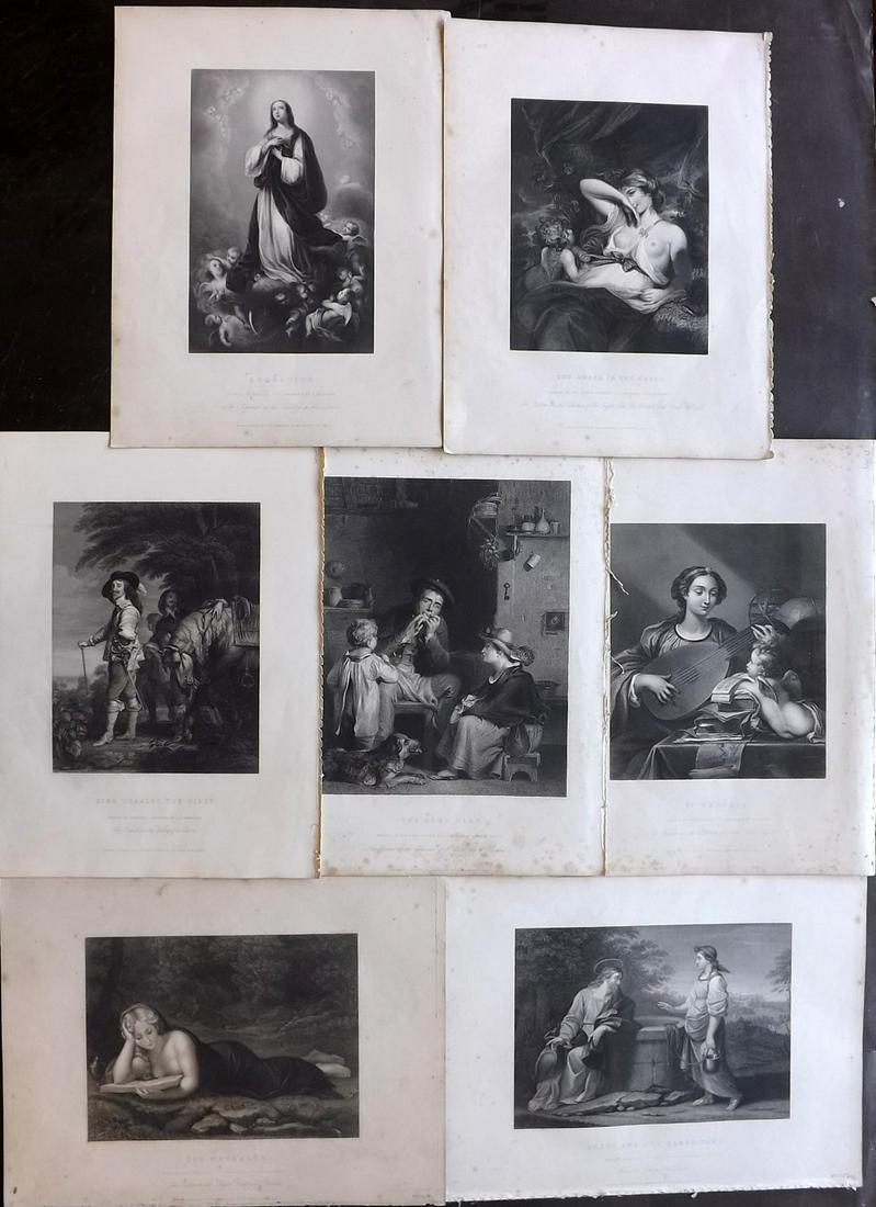 Gems of European Art 1846 Lot of 7 Prints incl Nudes (1 of 2)