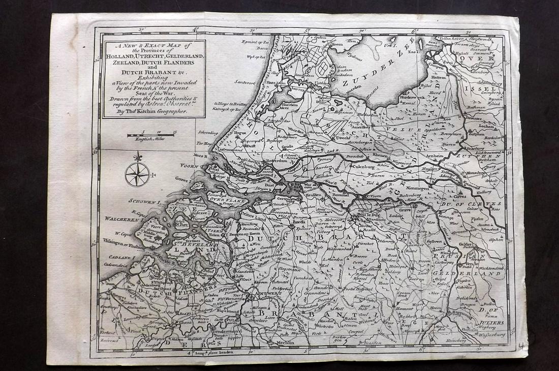 Netherlands 1747 Map of Holland, Utrecht (1 of 1)