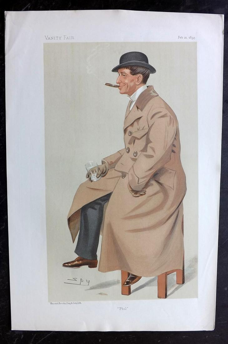 Vanity Fair Print 1895 Phil May, Artist (1 of 1)