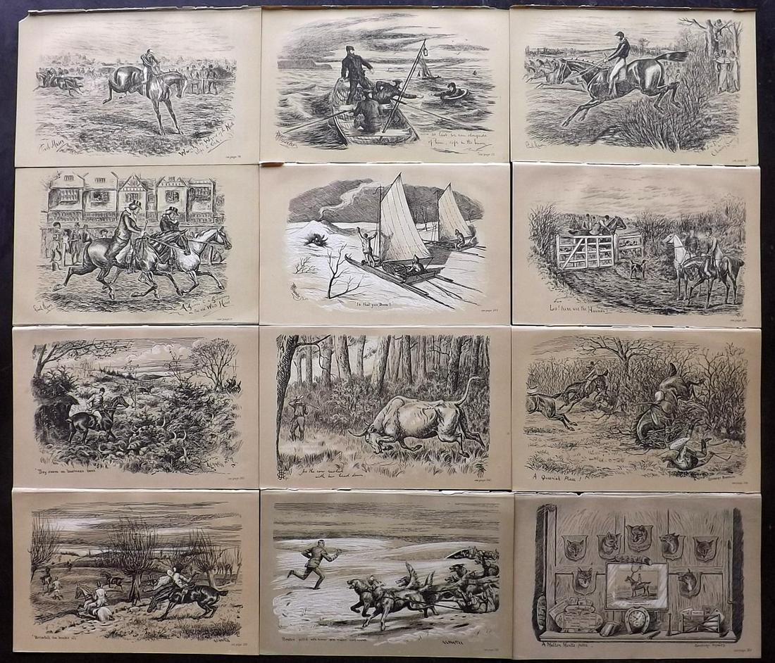 Fores C1890 Lot of 12 Antique Sporting Prints (1 of 2)