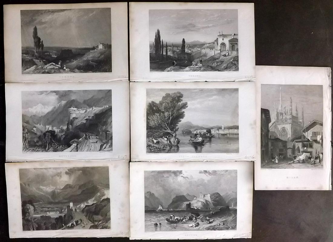 Stanfield, Clarkson 1832 Lot of 7 Prints of Italy (1 of 2)