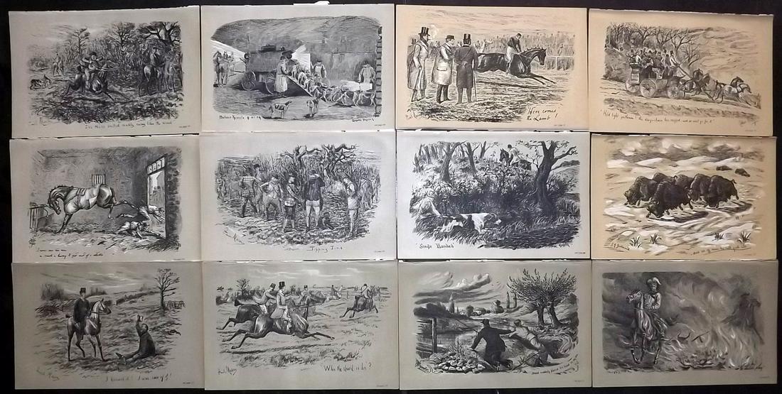 Fores C1890 Lot of 12 Antique Sporting Prints (1 of 2)