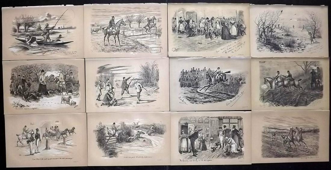 Fores C1890 Lot of 12 Antique Sporting Prints (1 of 2)