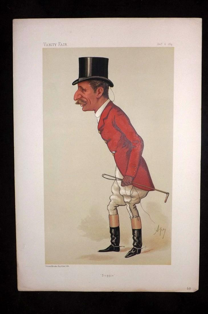 Vanity Fair Print 1884 Capt. Arthur Smith, Foxhunter: Chromolithograph Published 1869-1914, London for "Vanity Fair" Paper Size: 15 x 11 inch (38 x 28cm) Good Condition