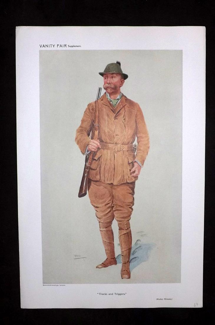 Vanity Fair Print 1909 Walter Winans, Game Hunter (1 of 1)