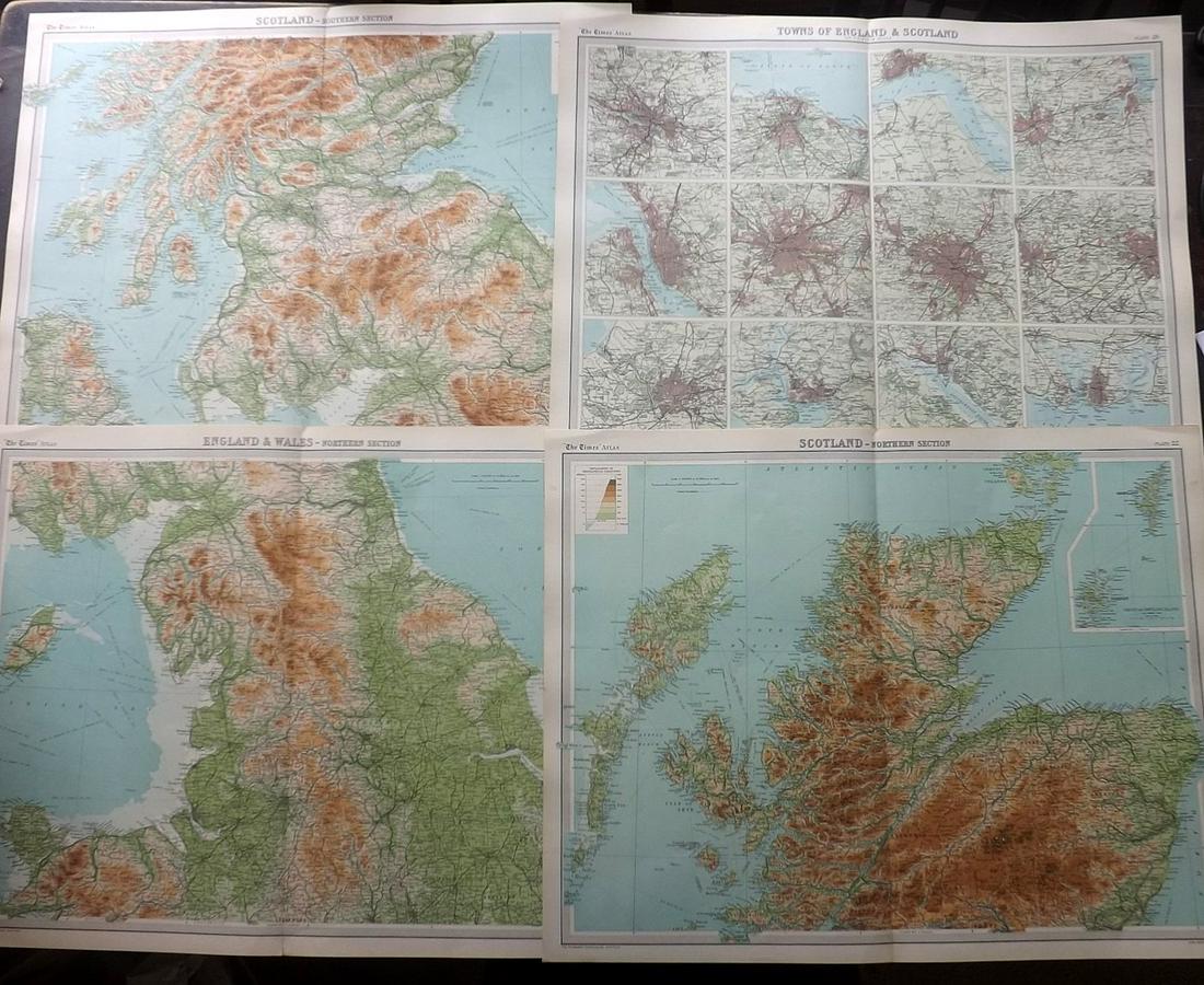 Bartholomew, John 1922 Lot of 8 Maps. UK & Ireland (1 of 2)