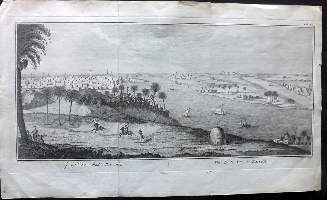 Niebuhr, Carsten 1776 LG Copper Plate. Rosetta? Egypt (1 of 2)