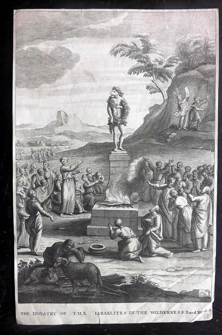 Calmet, Augustin 1732 Religious Print. Israelites (1 of 2)
