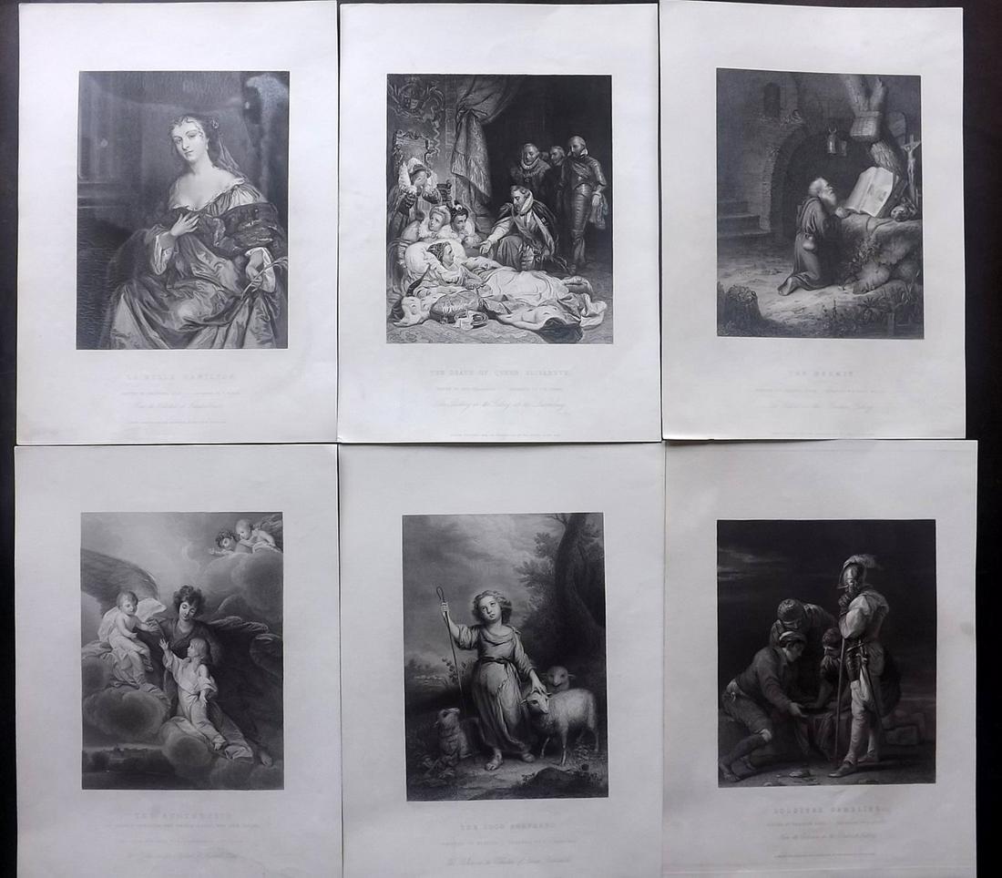 Gems of European Art 1846 Lot of 6 Folio Prints (1 of 2)