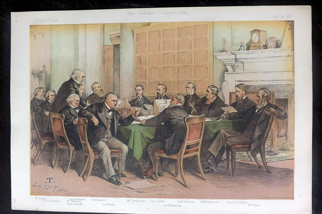 Vanity Fair Print 1883 The Cabinet Council, Group (1 of 1)