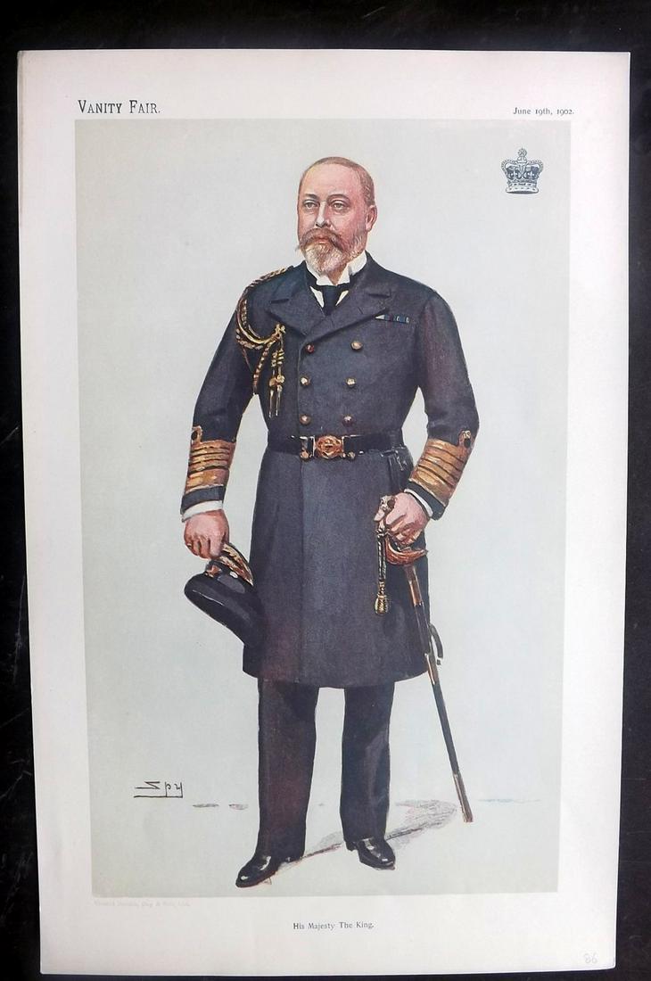Vanity Fair Print 1902 King Edward VII, Royal (1 of 1)