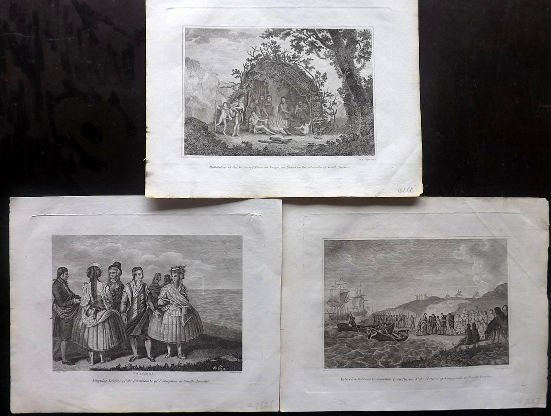 Cooke, George 1801 Lot of 3 Antique Prints. Chile: Copper Plates Published 1801-07 by Macdonald & Son, London for "Modern and Authentic System of Universal Geography" By George A. Cooke. Paper Size: 10 x 8 inch (26 x 21cm) Good Condition