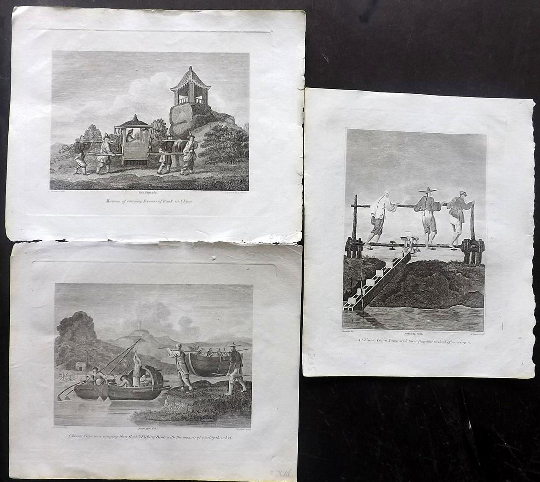 Cooke, George 1801 Lot of 3 Antique Prints. China: Copper Plates Published 1801-07 by Macdonald & Son, London for "Modern and Authentic System of Universal Geography" By George A. Cooke. Paper Size: 10 x 8 inch (26 x 21cm) Good Condition