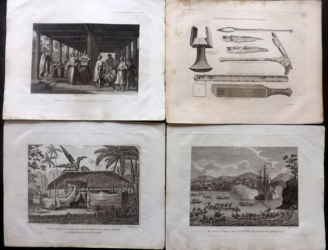 Cooke, George 1801 Lot of 4 Antique Prints. Pacific: Copper Plates Published 1801-07 by Macdonald & Son, London for "Modern and Authentic System of Universal Geography" By George A. Cooke. Paper Size: 10 x 8 inch (26 x 21cm) Good Condition