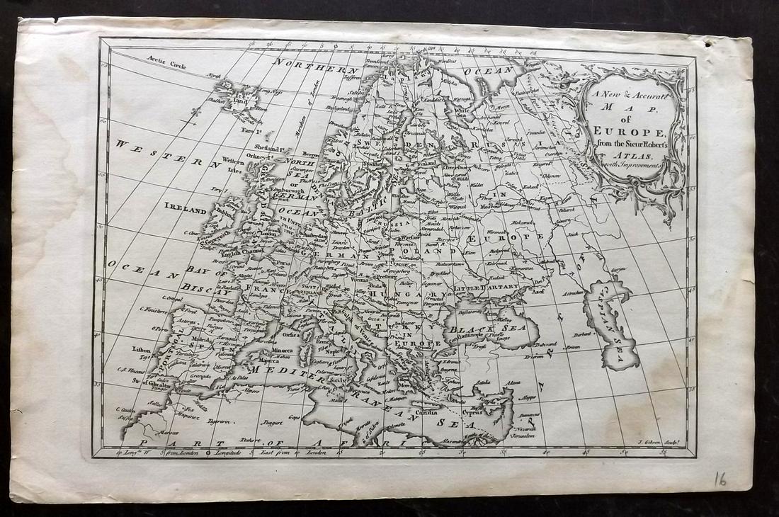 Fenning & Collyer 1765 Antique Map of Europe (1 of 2)