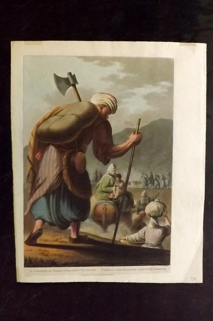 Mayer, Luigi 1804 Folio Hand Col Print. Egyptian Family (1 of 2)