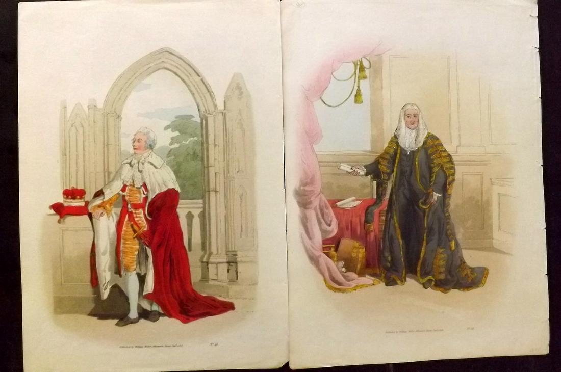 Pyne, William 1808 Pair Folio HC British Costume Prints (1 of 2)