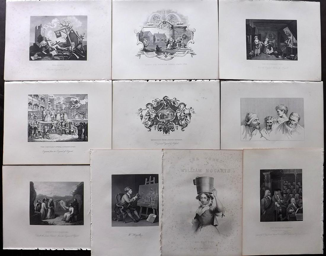 Hogarth, William C1880 Lot of 10 Antique Prints (1 of 2)
