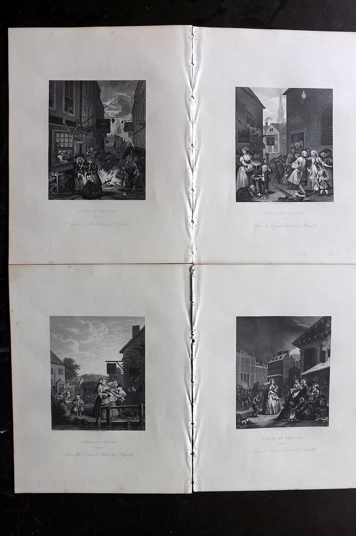 Hogarth, William C1880 Set of 4. Four Times of Day (1 of 2)