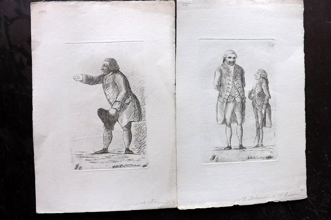 Sayers, James 1782 Pair of Scarce Caricature Portraits (1 of 2)