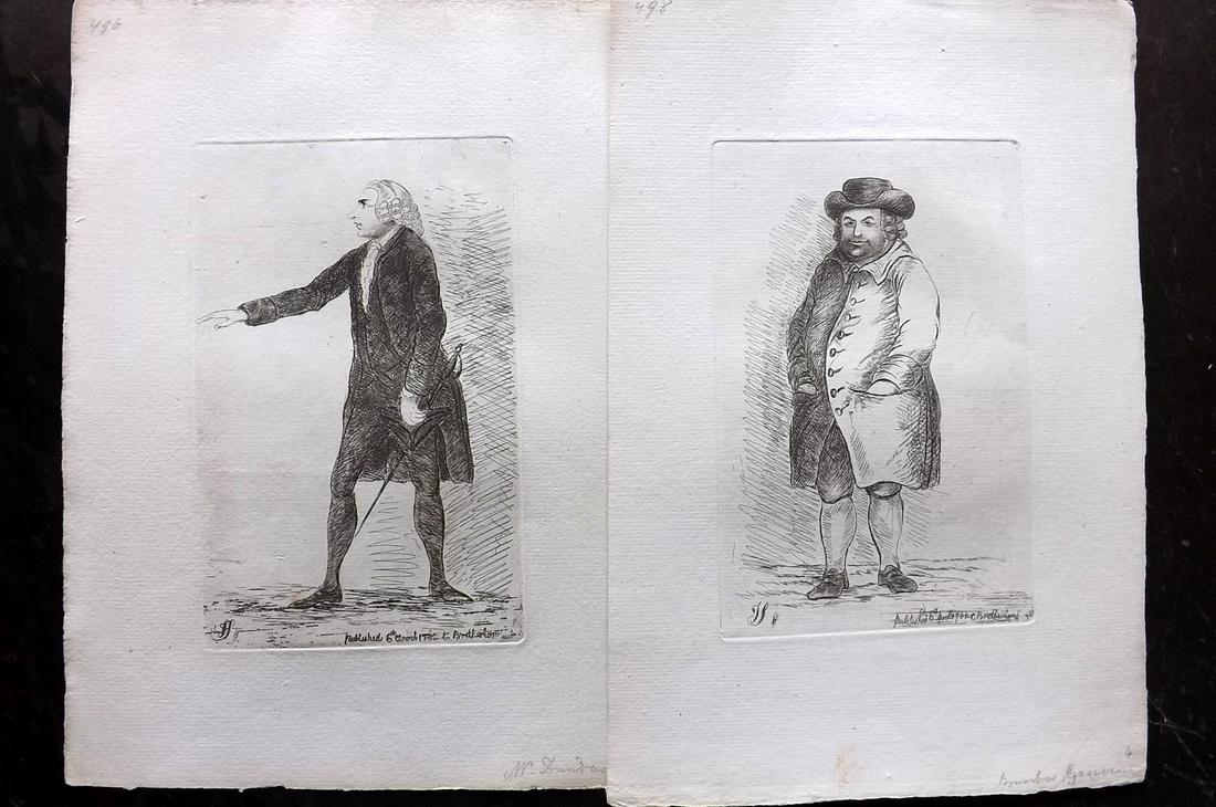 Sayers, James 1782 Pair of Scarce Caricature Portraits (1 of 2)