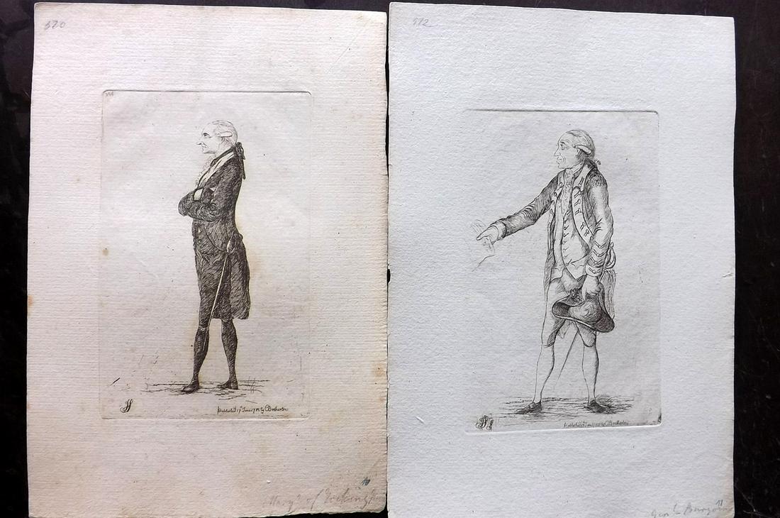 Sayers, James 1782 Pair of Scarce Caricature Portraits (1 of 2)