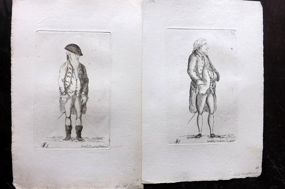 Sayers, James 1782 Pair of Scarce Caricature Portraits (1 of 2)