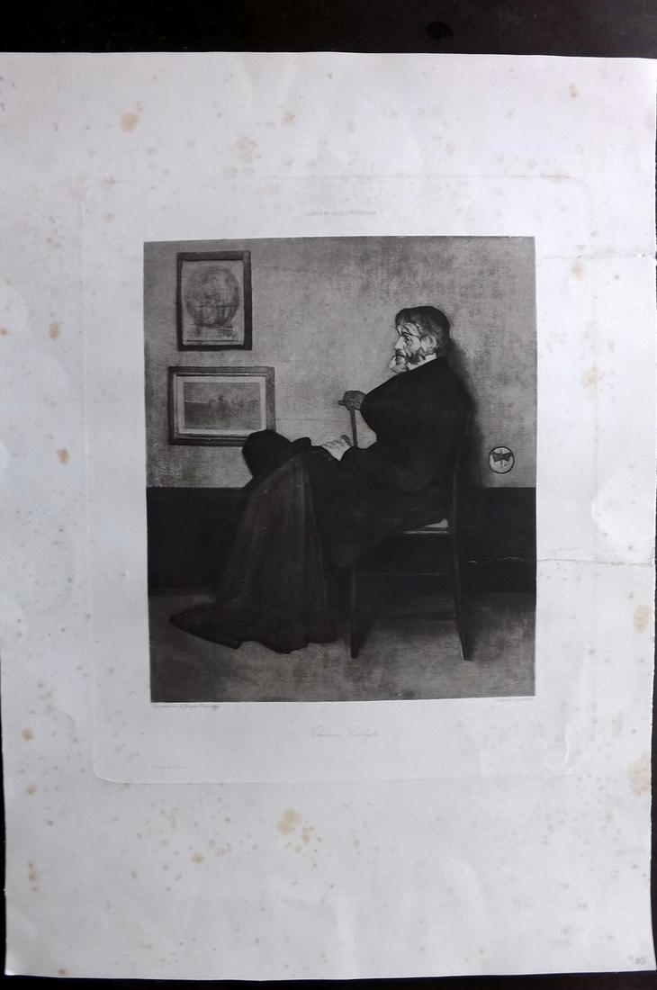 After James McNeill Whistler C1900 Print Thomas Carlyle (1 of 2)