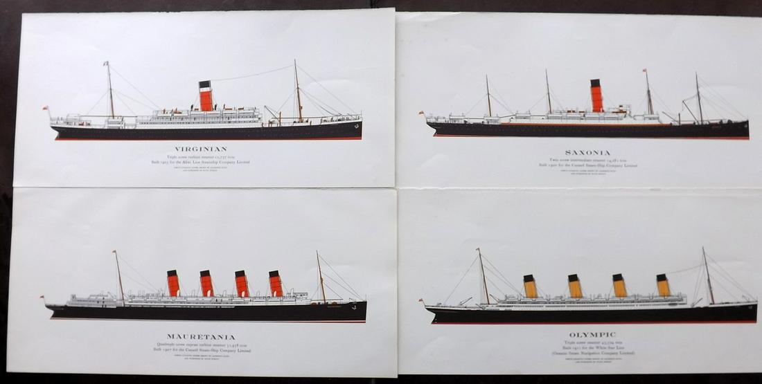 Dunn, Laurence 1961 Lot of 4 Folio Ship Prints (1 of 2)