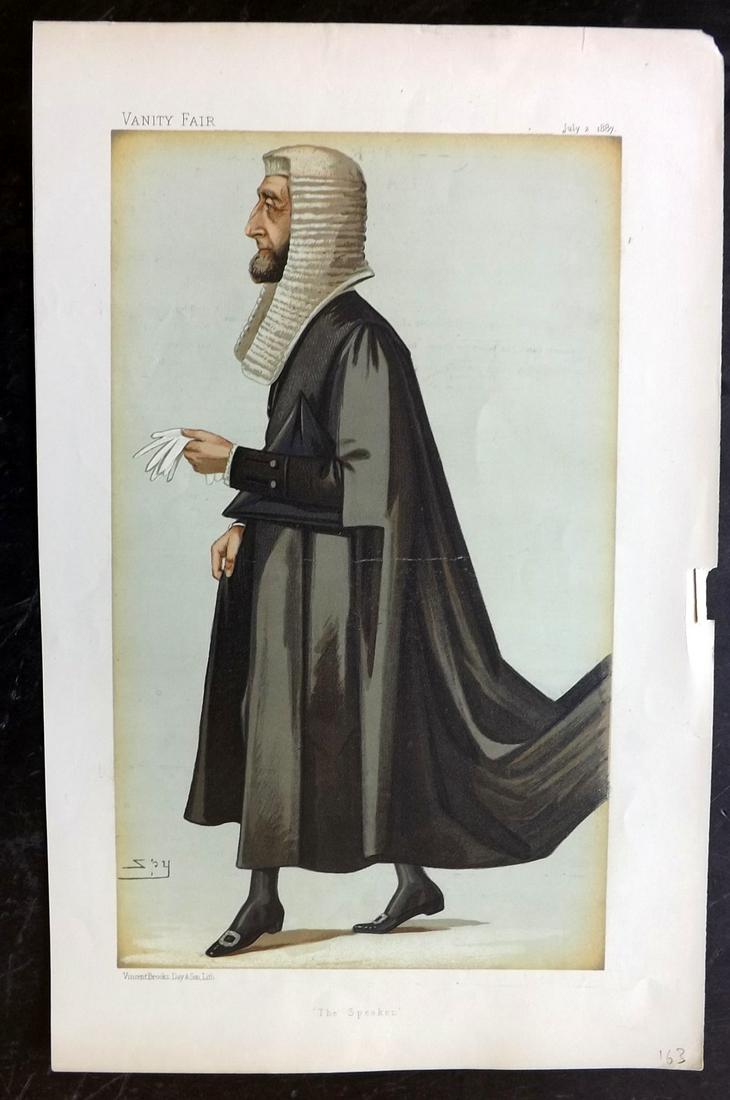 Vanity Fair Print 1887 Arthur Peel, Legal - Speaker (1 of 1)