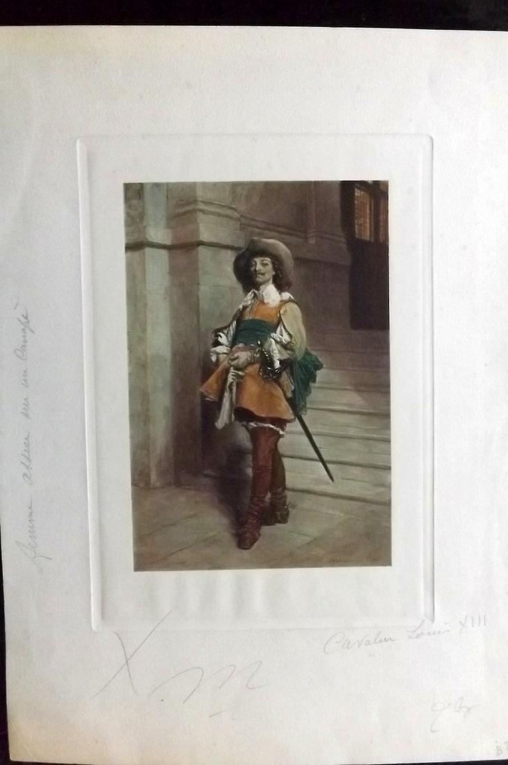 Meissonier, Jean-Louis Ernest C1890 Print. A Cavalier (1 of 2)