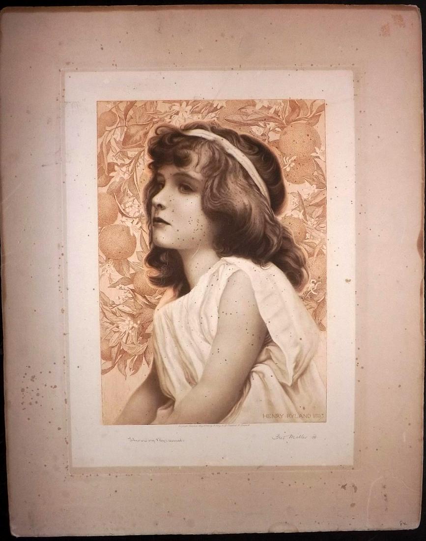 Miller, Fred after Henry Ryland 1897 LG Signed Print (1 of 2)