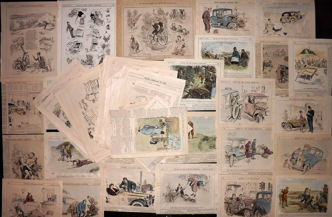 Punch C1880-1930's Lot of 50 Sheets. Sporting etc incl (1 of 4)