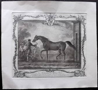 Houston after Spencer C1970 Restrike Mezzotint. Horse: Restrike Mezzotint Originally Published 1756. This impression C1970. Engraved Richard Houston after Thomas Spencer and James Seymour. Paper Size: 17 x 16 inch (43 x 40cm) Good Condition