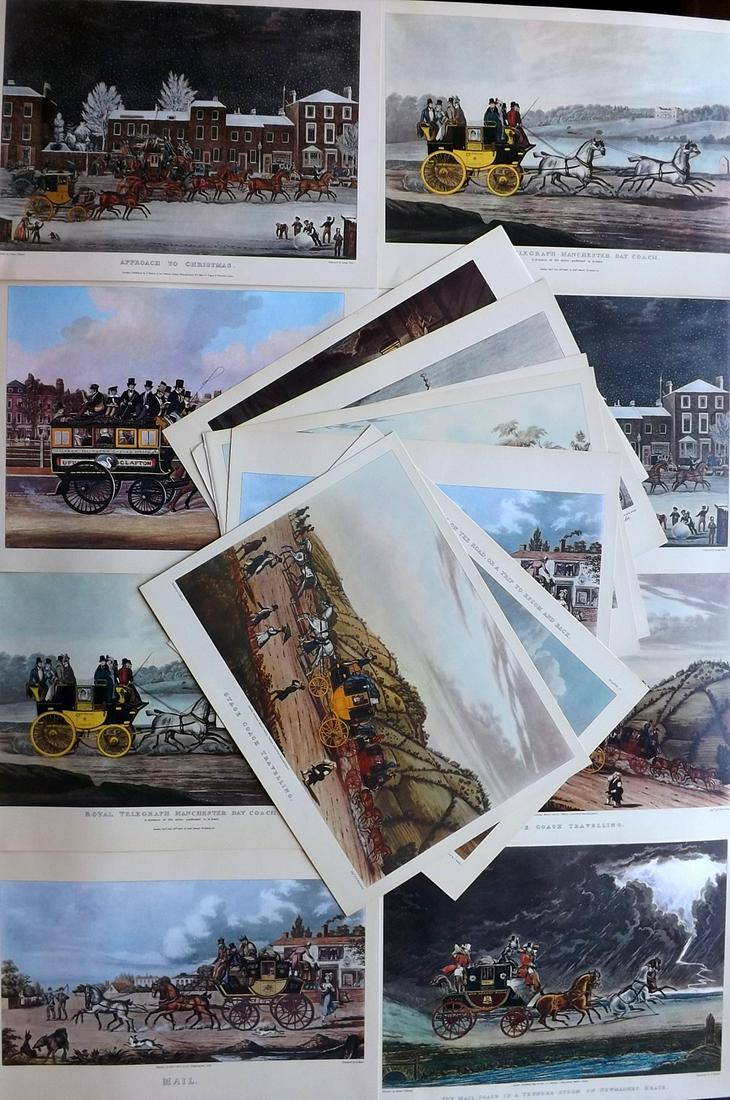 Coaching 1966 Lot of 14 Large REPRODUCTION Prints (1 of 2)