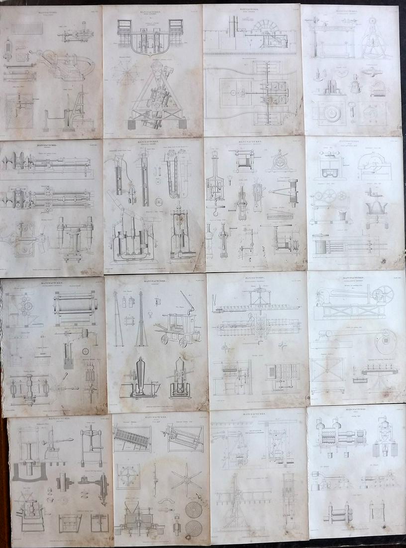 Encyclo. Metropolitana C1830 Lot of 16 Science Prints (1 of 2)