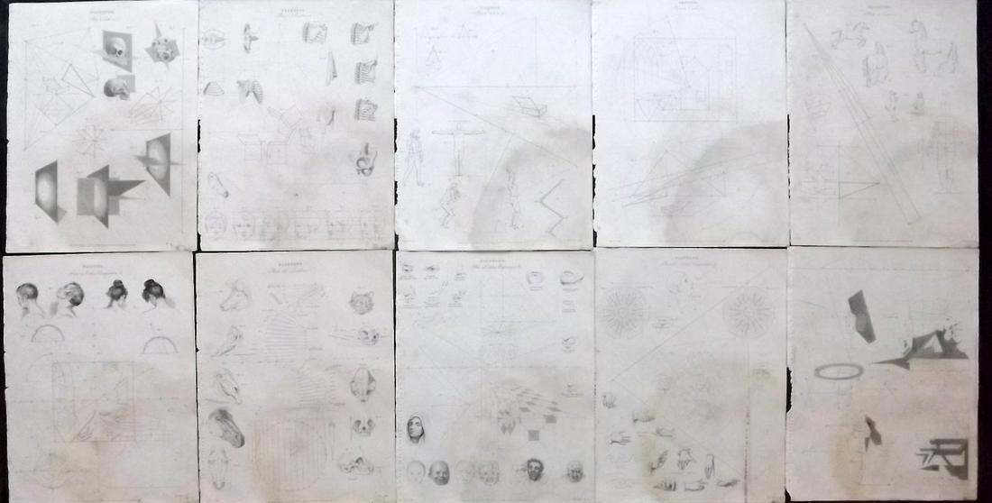 Encyclo. Metropolitana C1830 Lot of 10 Prints. Painting (1 of 2)