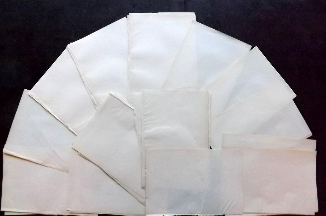 Old Paper, Bookbinding 1870's Lot of 40 Uniform Sheets: Lot of approx 40 British Stock sheets made in the 1870's. Uniform. Large 8vo. Paper Size: 9.5 x 6.75 inch (25 x 17cm) Good Condition