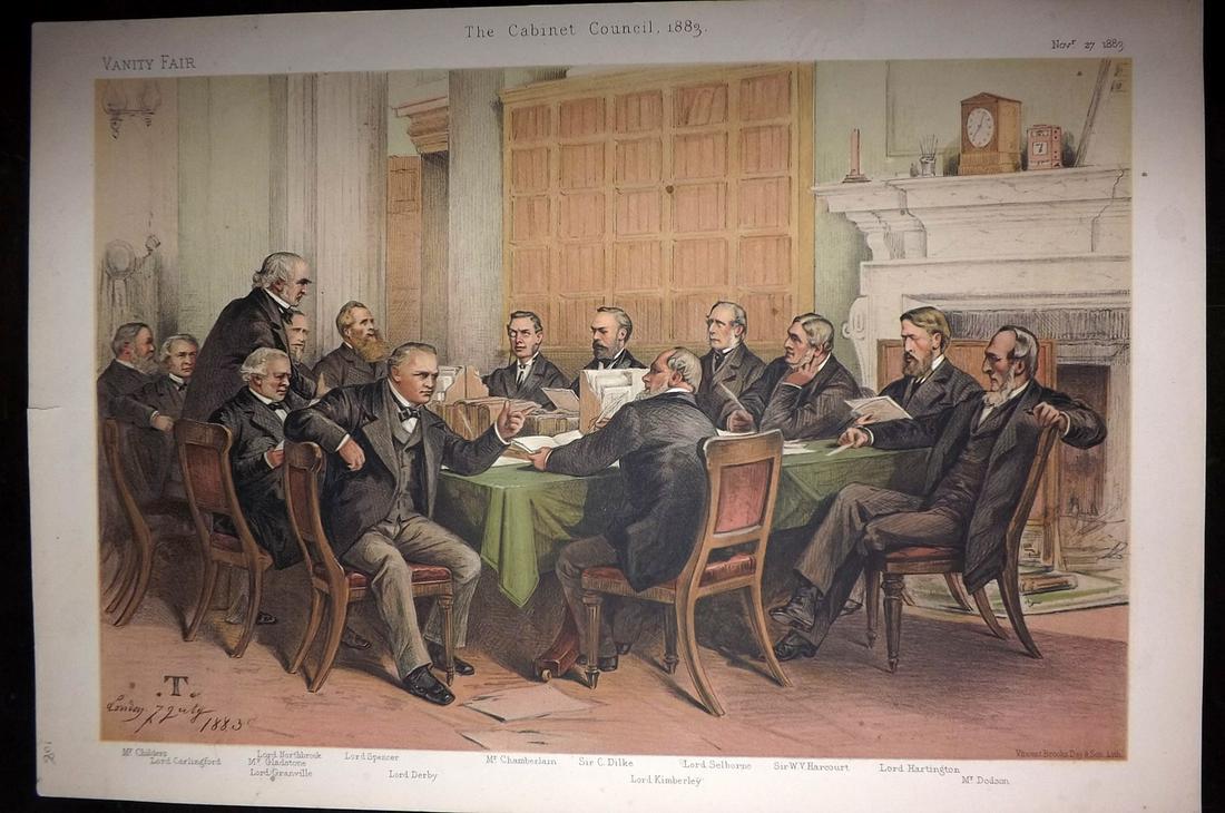 Vanity Fair Print 1883 The Cabinet Council, Group (1 of 1)